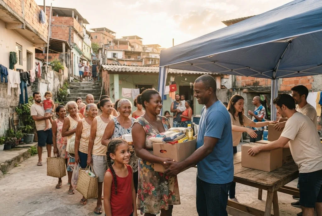 Entrega mensal de cestas básicas alcança novas famílias